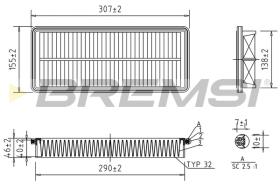 BREMS FA1408 - FILTRI ARIA - AIR FILTER