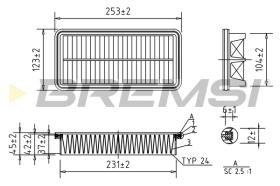 BREMS FA1573 - FILTRI ARIA - AIR FILTER