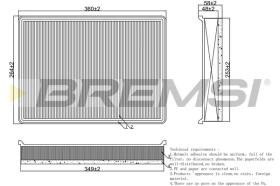 BREMS FA1574 - FILTRI ARIA - AIR FILTER