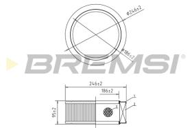 BREMS FA1586 - FILTRI ARIA - AIR FILTER