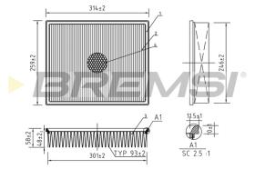 BREMS FA1592 - FILTRI ARIA - AIR FILTER