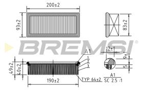 BREMS FA1594 - FILTRI ARIA - AIR FILTER