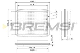 BREMS FA1602 - FILTRI ARIA - AIR FILTER