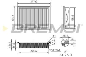 BREMS FA1618 - FILTRI ARIA - AIR FILTER