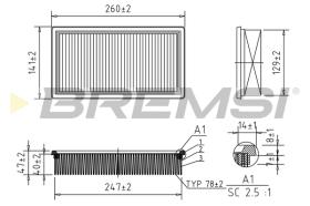 BREMS FA1622 - FILTRI ARIA - AIR FILTER