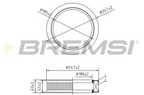 BREMS FA1631 - FILTRI ARIA - AIR FILTER