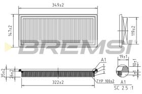 BREMS FA1632 - FILTRI ARIA - AIR FILTER