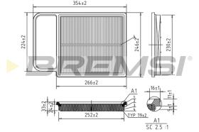 BREMS FA1634 - FILTRI ARIA - AIR FILTER