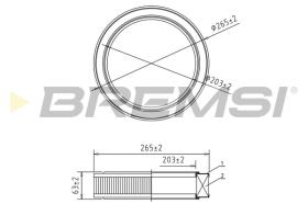 BREMS FA1638 - FILTRI ARIA - AIR FILTER