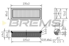 BREMS FA1640 - FILTRI ARIA - AIR FILTER