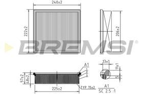 BREMS FA1647 - FILTRI ARIA - AIR FILTER