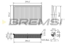 BREMS FA1652 - FILTRI ARIA - AIR FILTER