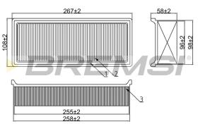 BREMS FA1660 - FILTRI ARIA - AIR FILTER