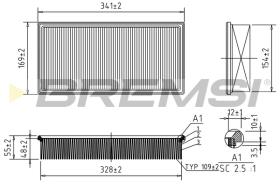 BREMS FA1671 - FILTRI ARIA - AIR FILTER