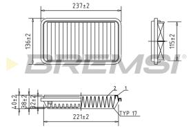 BREMS FA1692 - FILTRI ARIA - AIR FILTER