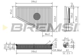 BREMS FA1698 - FILTRI ARIA - AIR FILTER