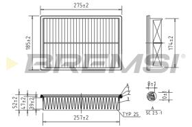 BREMS FA1703 - FILTRI ARIA - AIR FILTER