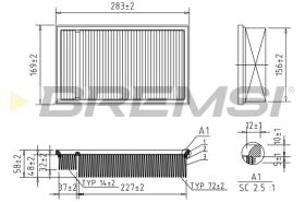 BREMS FA1704 - FILTRI ARIA - AIR FILTER