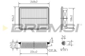 BREMS FA1967 - FILTRI ARIA - AIR FILTER