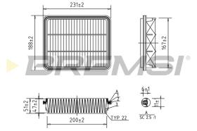 BREMS FA1970 - FILTRI ARIA - AIR FILTER