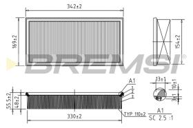 BREMS FA2001 - FILTRI ARIA - AIR FILTER