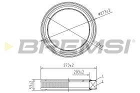 BREMS FA2003 - FILTRI ARIA - AIR FILTER