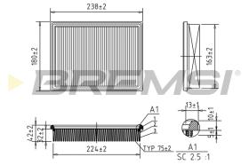 BREMS FA2006 - FILTRI ARIA - AIR FILTER