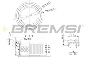 BREMS FA2033 - FILTRI ARIA - AIR FILTER