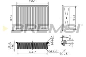 BREMS FA2040 - FILTRI ARIA - AIR FILTER