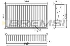 BREMS FA2042 - FILTRI ARIA - AIR FILTER