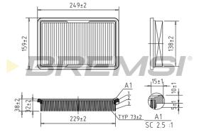 BREMS FA2054 - FILTRI ARIA - AIR FILTER