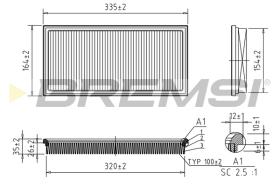 BREMS FA2067 - FILTRI ARIA - AIR FILTER