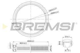 BREMS FA2081 - FILTRI ARIA - AIR FILTER