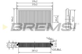 BREMS FA2085 - FILTRI ARIA - AIR FILTER