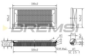 BREMS FA2102 - FILTRI ARIA - AIR FILTER