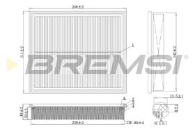 BREMS FA2128 - FILTRI ARIA - AIR FILTER