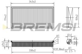 BREMS FA2148 - FILTRI ARIA - AIR FILTER