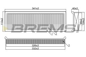 BREMS FA2163 - FILTRI ARIA - AIR FILTER