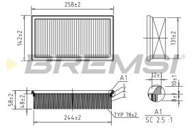 BREMS FA2207 - FILTRI ARIA - AIR FILTER