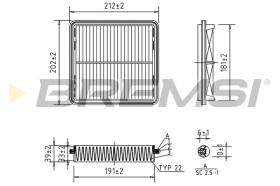 BREMS FA2238 - FILTRI ARIA - AIR FILTER