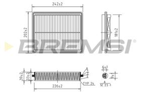 BREMS FA2239 - FILTRI ARIA - AIR FILTER