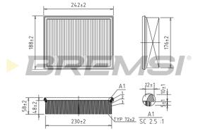 BREMS FA2314 - FILTRI ARIA - AIR FILTER