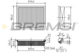 BREMS FA2322 - FILTRI ARIA - AIR FILTER