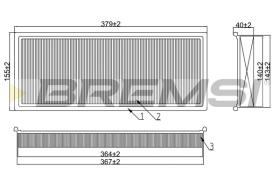 BREMS FA2323 - FILTRI ARIA - AIR FILTER