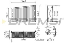 BREMS FA2338 - FILTRI ARIA - AIR FILTER