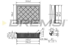 BREMS FA2339 - FILTRI ARIA - AIR FILTER