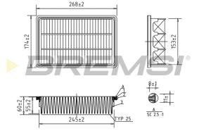 BREMS FA2341 - FILTRI ARIA - AIR FILTER