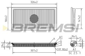 BREMS FA2342 - FILTRI ARIA - AIR FILTER