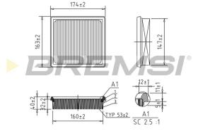 BREMS FA2344 - FILTRI ARIA - AIR FILTER