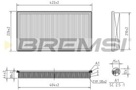 BREMS FA2392 - FILTRI ARIA - AIR FILTER